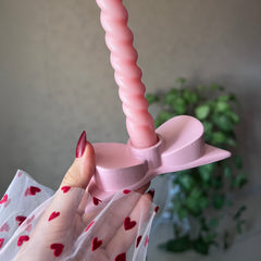 Bow candle holder