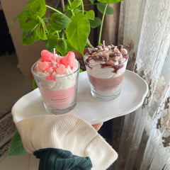 Candle dessert