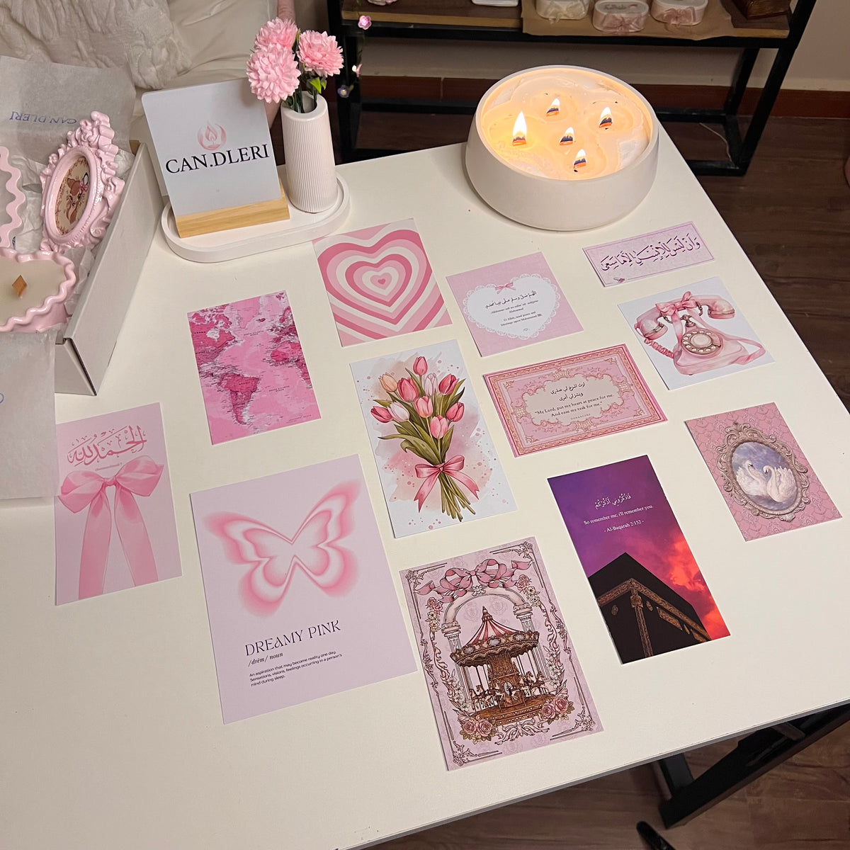 12 Pink Aesthetic Poster Set