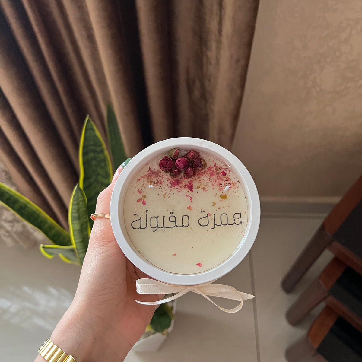 شمعة بالكتابة حسب الطلب
