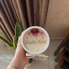 شمعة بالكتابة حسب الطلب