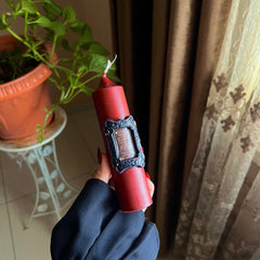 Haunted Frame Pillar Candle