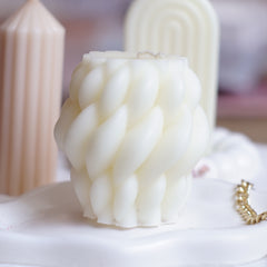 2pc Geometric Wave Twisted Candle